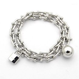 Link Chain Jewellery Whole For Men Women Cuff Bracelets Double Layer Bracelet Stainless Steel Luxury Birthday Gift 2021 Punk1309o