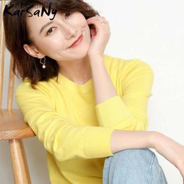 Women's Sweaters Yellow Cashmere Sweater For Women Sweaters Female Pink Wool Winter Woman Sweater Knitting Pullovers Knitted Sweaters Jumper 2021 L230921