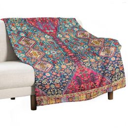 Blankets Oriental Coloured Traditional Antique Moroccan Style Fabric Design Throw Blanket Loose Moving