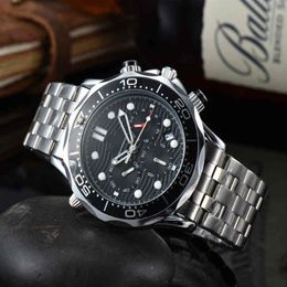 New Fashion Casual Omg Model Luxury Stainless Steel High Quality Sport 43mm Dial Man Quartz Watch Woman Wristwatch Relogio231C