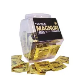 Smoking Pipes Household Sundries Trojan The magnum Collection Large Size Gold Wrapper 100 pcs in a jar