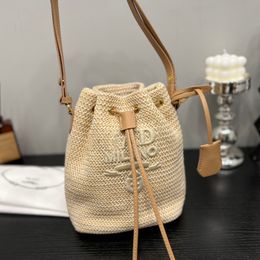 Designer Shoulder Bag Woven Bucket Womens Large Capacity Brand Letter Plush Handbag Shopping 02