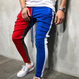 2019 NEW Black and White Stripes Mens Joggers Casual Pants Fitness Men Sportswear Tracksuit Bottoms Skinny Sweatpants Trousers242S