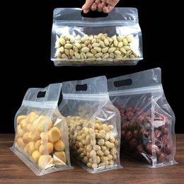 Portable Transparent Packaging Bags Frosted Eight Side PET Sealing Pouch For Food Cookies Sugar Snack Coffee Bean Tea Dried Fruit Nuts Kernels Seeds Storage