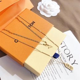 Luxury High-end Jewelry Necklace Charm Fashion Design Necklace 18k Gold Plated Long Chain Designer Style Popular Brand Exquisite G2366