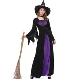 Anime Costumes Carnival Halloween Lady Purple Vampire Witch Costume Classic Glamour Pumpkin Spooktacular Cosplay Fancy Party Dress