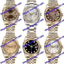 20 Model Asia 2813 automatic watch 116238 men's watch 36mm flower dial silver diamond women's watch white watch stainles2664