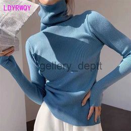 Women's Sweaters Pile pile turtleneck extra thick set finger sweater women autumn winter 2022 new long sleeve top with knitted base J230921