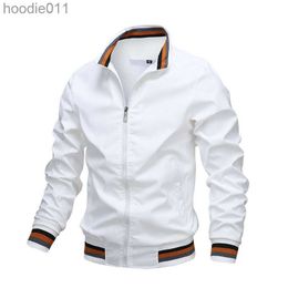 Men's Tracksuits Fashion Mens Windbreaker Jacket White Casual Jacket Men Outdoor Waterproof Sports Coat Spring Summer Bomber jacket Men Clothin230921