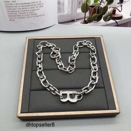 top The same fashion designer necklace for lovers silver plated alloy waterproof and colorfast super large letters jewelry{category}