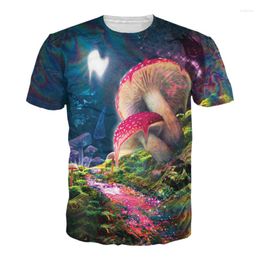 Men's T Shirts CJLM Plus Size 6XL Bad Trip T-Shirt Vision A Melting Mushroom Tees Men/Women 3D Print Fashion Colorful Shirt Tops