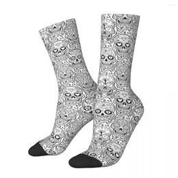 Men's Socks Mexican Skull Black White Unisex Winter Cycling Happy Street Style Crazy Sock