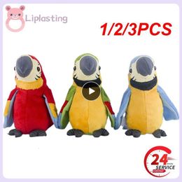 Plush Dolls 1/2/3PCS Repeats What You Say Electric Talking Parrot Plush Toy Soft Stuffed Animal Doll Interactive Toys For Kids Birthday 230921