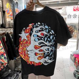 Men's T-Shirts Hellstar T-shirt High Quality Street Hip Hop Skull Monogram Print Fashion Casual Crewneck Short Sleeve T Shirt Couple Top Tee T230921