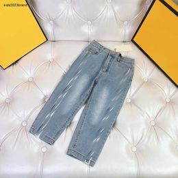 Child Clothing Chain printing jeans for girl boy Size 100-160 CM high quality baby denim pants fashion Kids trousers Sep20