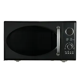 0.9 Cu Ft, 800W Retro Black Microwave Oven with Grill