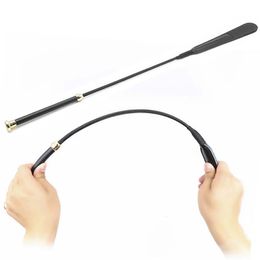 Whips Crops 64CM Real Leather Riding Crop Corium Whip with Genuine Leather Top Premium Quality Crops Equestrianism Horse Crop 230921