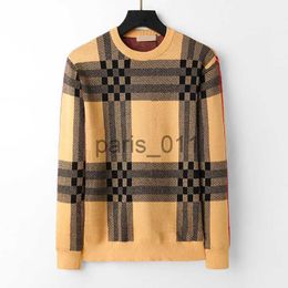 Men's Sweaters mens designer sweaters women men sweater luxury plaid printing sweaters Asian size M-3XL x0921