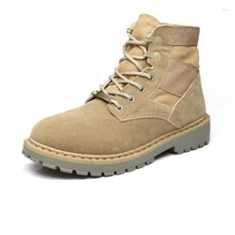 Boots Men's Retro British Style High-top Shoes Short Tooling Trend Men