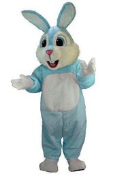 Rabbit Bunny Light Blue WHite Mascot Costume Adult Size