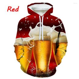 Men's Hoodies 2023 Celebrating Beer Festival 3D Printing Hoodie Creative Casual Fashion Cool Hood Sweatshirt
