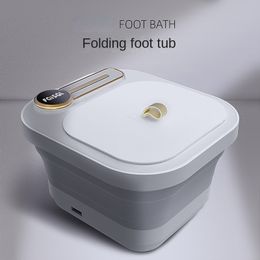 Foot Treatment Folding Bubble Massage Barrel Automatic Bath Machine Household Adjustable Temperature Electric Heating Massager 230920