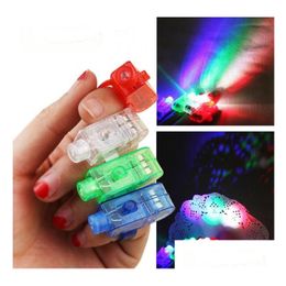 Other Event Party Supplies Christmas Led-Finger Lamp Fingers Ring Light Glow Laser Finger Beams Led Flashing Rings Party-Flash Kid Dhlhy