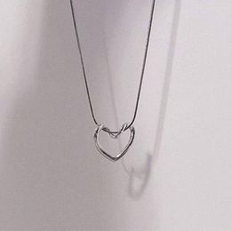 Pendant Necklaces 2023 Fashion Women's Hollow Necklace Stainless Steel Love Birthday Party Jewelry Accessories Gifts