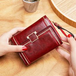 Wallets Women Wallet Coin Pocket 2023 Hasp Zipper Small Purse Cards Holders Designer Textured