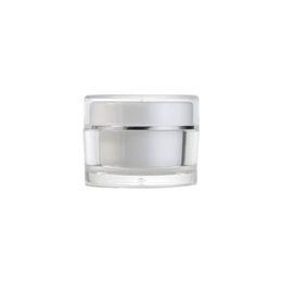 empty 50 ml luxury double wall round acrylic cream jar 50g plastic jars for cosmetics with lid and inner liner