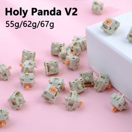 Keyboards Holy Panda V2 Tactile Switch 55g 62g 67g POM Switche Mechanical Keyboard Custom DIY 3Pins Switches -Swap GK61 TM680 Anne Pro 230920