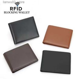 Money Clips Men Slim Wallet Super Fiber Men Wallet RFID Blocking Anti-theft Purse Men Card Holder Bank Card Holder Wallet Leather Wallet Q230921