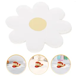 Disposable Dinnerware 20 Pcs Cutlery Flower Plate Dessert Paper Plates Party Tableware Faceplate White Appetiser Child