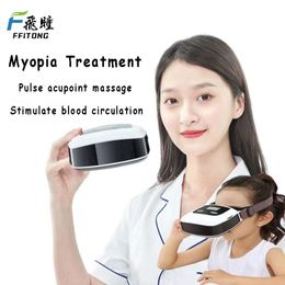 Eye Massager for Myopia Treatment Holographic Visual Trainning Pulse Simulate Acupuncture Adult Kids Eyesight Recovery 230920