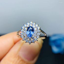 Cluster Rings CoLife Jeweley Classic Sapphire Wedding Ring 4mm 6mm Natural For Daily Wear 925 Silver Jewellery