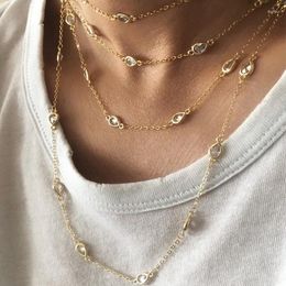 Chains 2023 Stylish And Minimalist Sstainless Necklace For Womenwith Water Drop Decoration Wedding Evening Dress Matching
