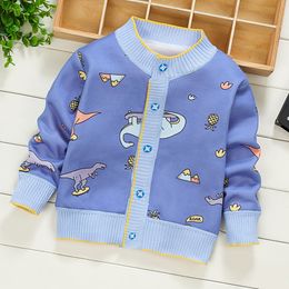 Jackets Cartoon Children Knitting Cardigan Winter Autumn Kids Full Sleeve Sweaters For Boys Girls Baby Jacket With Plush Coat 230920