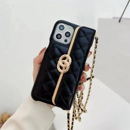 Designer Womens Cross-body Phone Cases For Iphone 13 13pro 11 Promax Luxury Designers Chain Womens Phonecases Letters hlsky-3 CXG92115