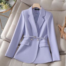 Women's Suits S-4XL Elegant Solid Blazer For Women 2023 Korean Fashion Long Sleeve Slim Jackets Office Ladies Casual Chic Y2k Coats