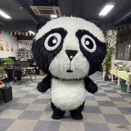 2m Giant Head Panda Inflatable Plush Mascot Costume Fursuit Party Advertising Animal Clothing Adult