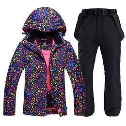 Skiing Suits Waterproof Suit Sets for Women Snowboarding Clothes Windproof Winter Snow Costumes Jackets Bibs Pants 30 er 230920