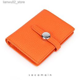 Money Clips Luxury Short Wallets Genuine Leather Wallet for Women Luxury Designer Bifold Purse Ladies Solid Color Brand Purse Dropshipping Q230921