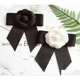 Pins Brooches Simple Woman Ribbon Bowknot Handmade Flower Cor Fashion Ol Elegant Brooch Trendy Shirt Accessories23764996409792 Drop De Dhszq