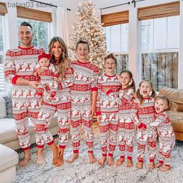 Family Matching Outfits Family Christmas Matching Pyjamas Set Sleepwear Mother Father Kids Clothing Sets Xmas Pyjamas 2023 New Year's Clothes Loungewear T230921