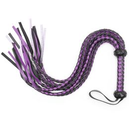 Whips Crops Horse Supply Premium Woven Suede Flogger for Horse Training Crop Whip Suede or Leather Covered Handle with Wrist Strap 230921