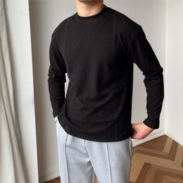 Men's Sweaters Long Sleeved T-shirt For Men In Spring And Autumn Simple Casual Light Mature Style Bottom Shirt Trend