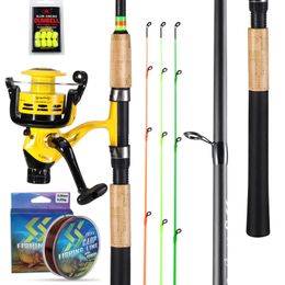 Boat Fishing Rods Sougayilang Feeder Rod and Reel Set 3 M Spinning Pole Carp with 150m Line Full Combo 230920