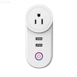 Sockets Remote Control Timer Power Wi-fi USB Outlet Wireless Socket Voice Tuya Phone Charger Wifi Smart Plug 10A EU US Alex L230921