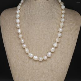 Chains Natural Freshwater Pearl Necklace Irregular Circle Bead For Women Charming Elegant Party Wedding Banquet Jewellery Gift 9-10mm