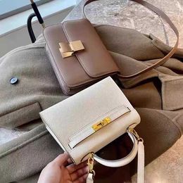 A kaily Luxury Bag New Autumn 2023 Style Feel Cowhide 2nd Generation Mini Crossbody Handheld Small Girl AJ3S